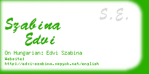 szabina edvi business card